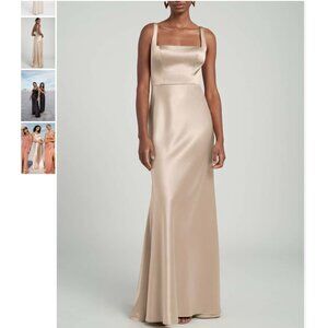Jenny Yoo Ariana Dress in Pale Gold